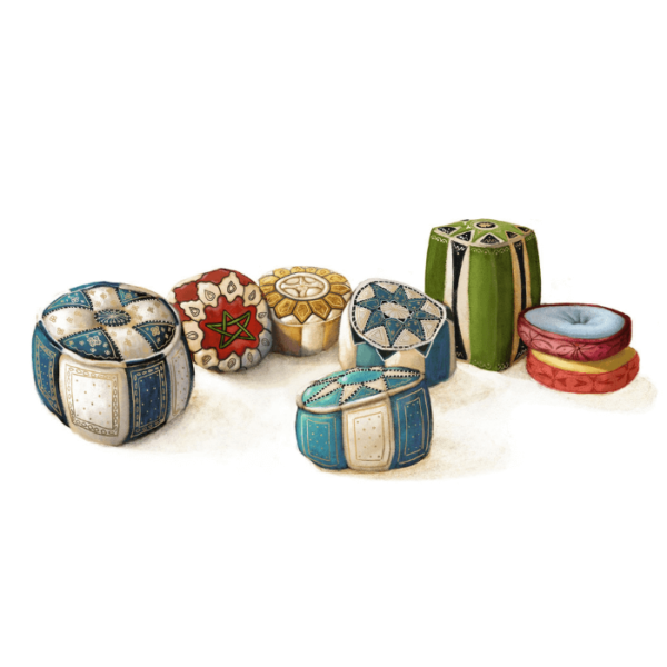 DGN-0091_ Handmade Moroccan poufs