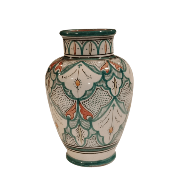 DGN-0249_Handmade Moroccan pottery Wood Decorative Vase