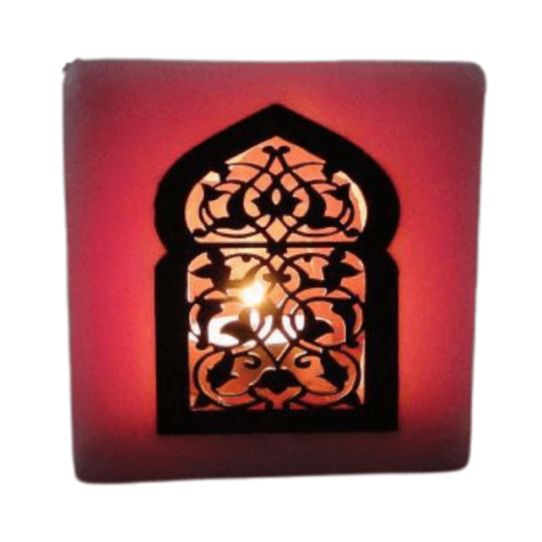 DGN-0846_Handmade Moroccan Wood candle holders
