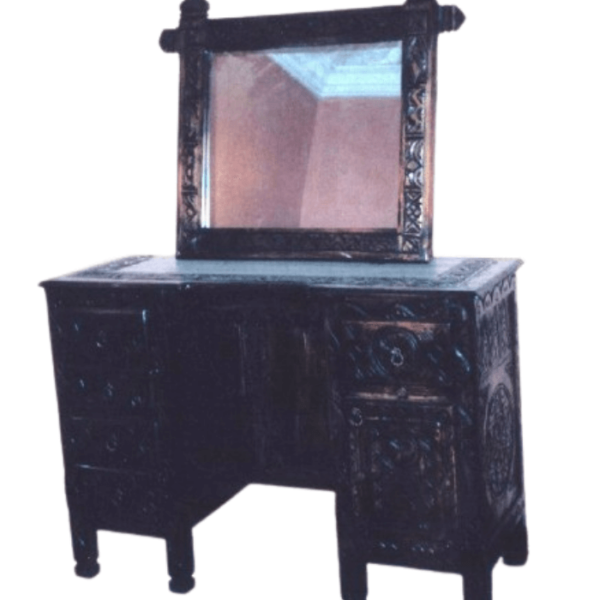 DNG-1048_Handmade Moroccan Carved dressing table with mirror