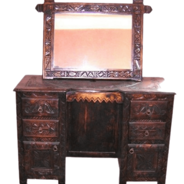 DGN-1061_Handmade Moroccan Carved dressing table with mirror