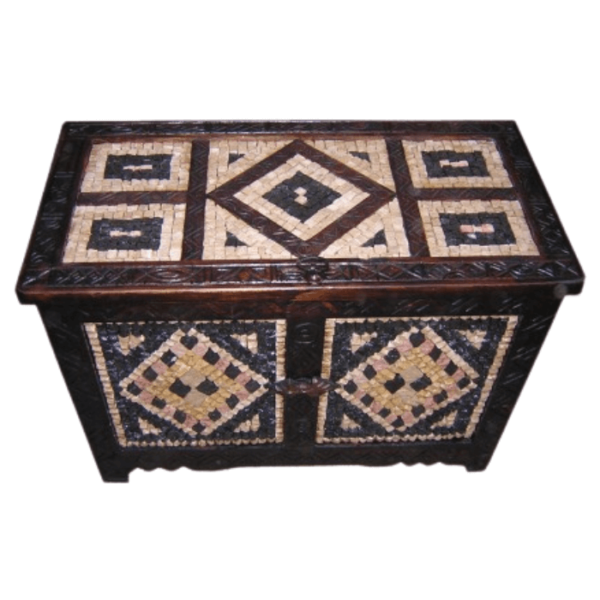 DGN-1069_Handmade Handmade Moroccan Mosaic-Inlaid Wooden Chest