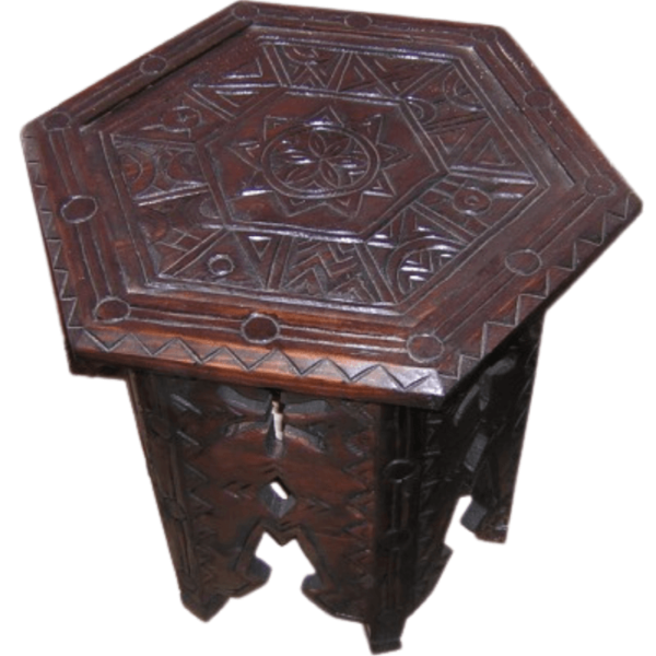 DGN-1146_Handmade Handmade  Moroccan carved Wooden Table