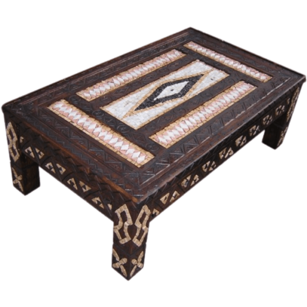 DGN-1148_Handmade Handmade  Moroccan carved Wooden Table