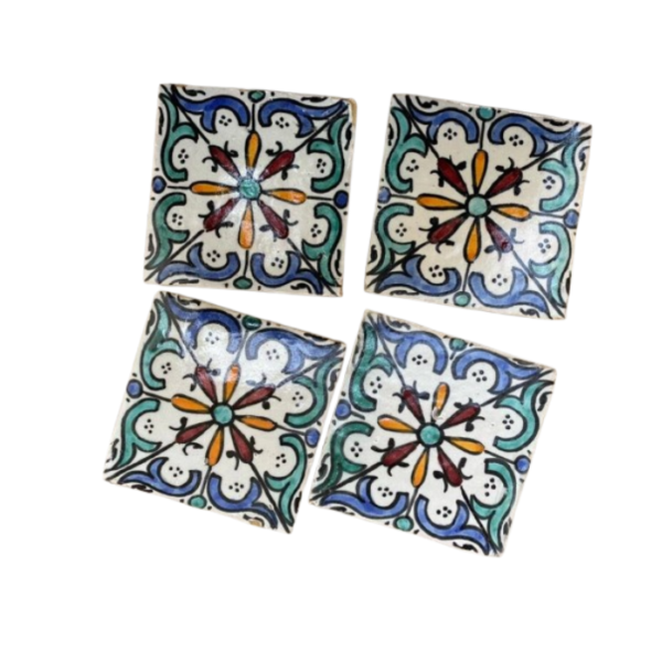 DGN-1751_Moroccan Terracotta hand-painted decorative tiles
