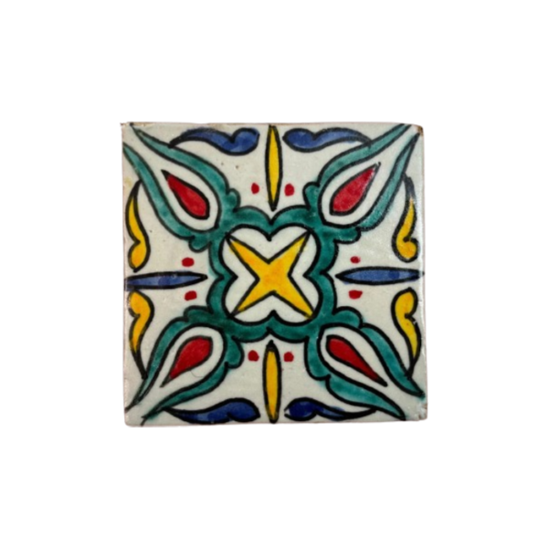 DGN-1753_Moroccan Terracotta hand-painted decorative tiles