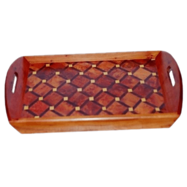 DGN-1911_ handmade Moroccan Thuya wood serving tray