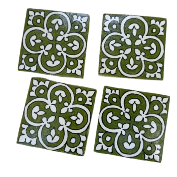 DGN-2283_Moroccan Terracotta hand-painted decorative tiles