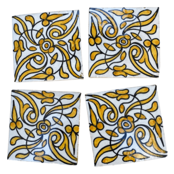 DGN-2284_Moroccan Terracotta hand-painted decorative tiles