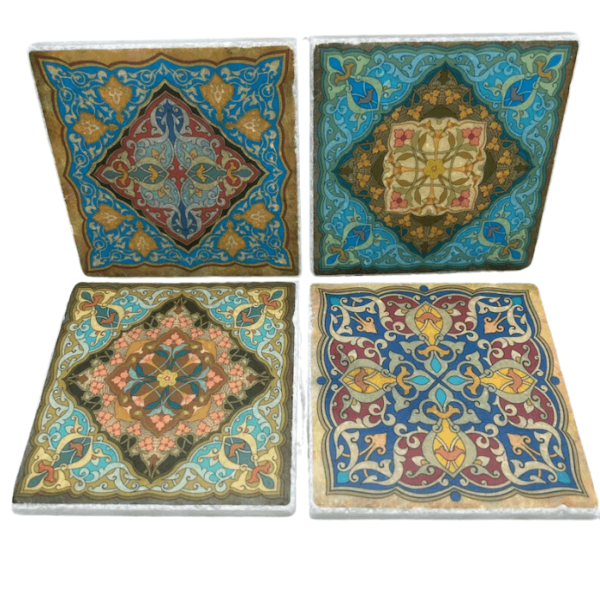 DGN-2285_Moroccan Terracotta hand-painted decorative tiles